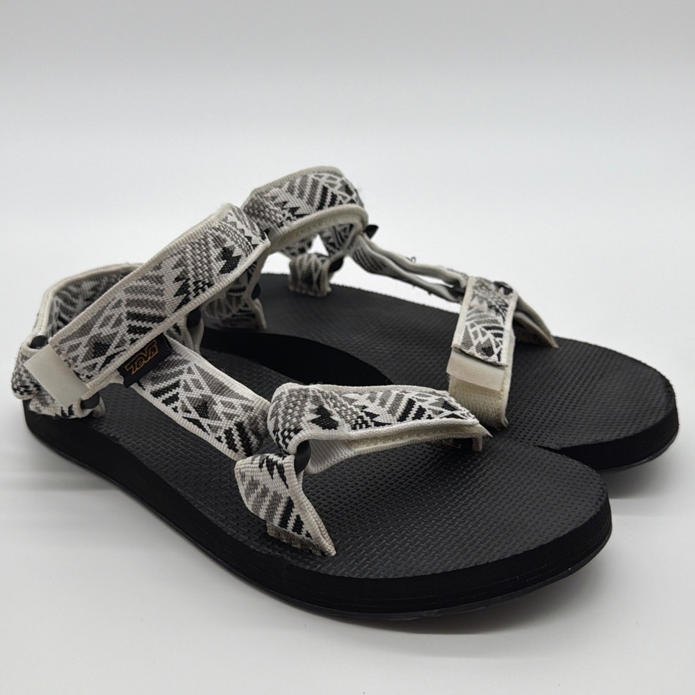 TEVA Sandals Black White Aztec Size 6 BWGR / 1003987 ORIGINAL UNIVERSAL SPORT